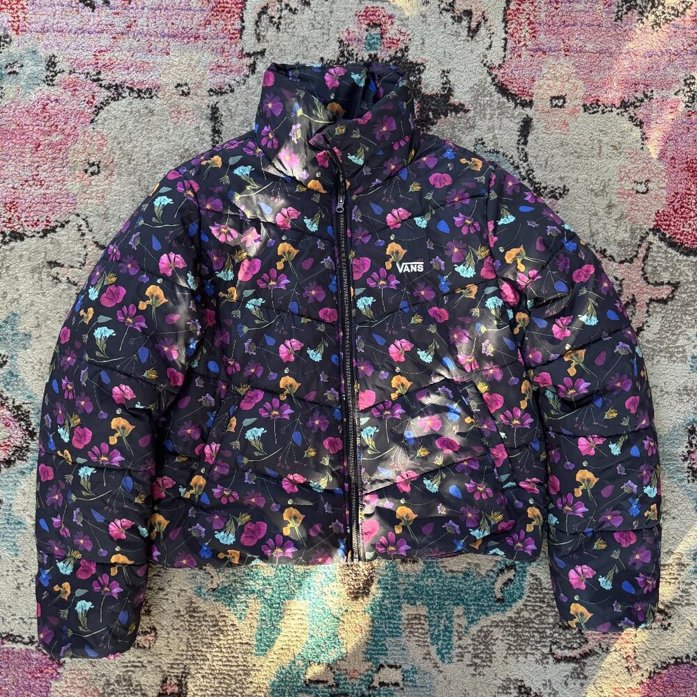 Vans Floral Foundry V Printed Puffer MTE-1 Jacket Womens XL
